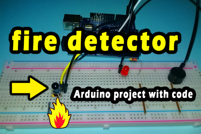 fire detector using Arduino and flame sensor